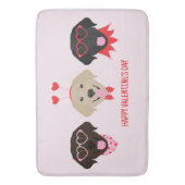 ハッピーヴァレンティーンズデイラブラドールレトリエバードッグス バスマット (正面縦)