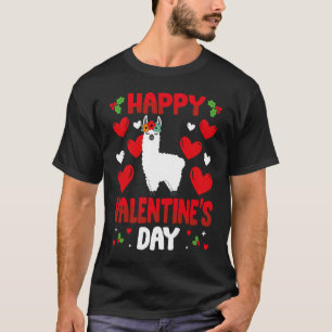 ハッピーヴァレンティーンズデイラマハートラブアニマル Tシャツ