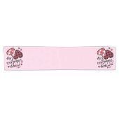 ハッピーヴァレンティーンズデイレオパードプレイドラブハート ショートテーブルランナー (横)