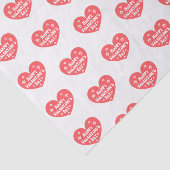 ハッピーヴァレンティーンズデイレトロキュア赤いハートパターン 薄葉紙 (詳細)