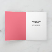 ハッピーヴァレンティーンズデイ名前をカスタムするキュートオレンジ虎猫 シーズンカード (内部)