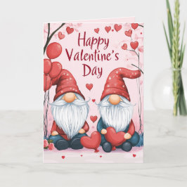 ハッピーヴァレンティーンズデイ小妖精や小人ズとハート カード
