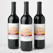 ハッピーヴァレンティーンズデイ引用文 ワインラベル (ボトル)