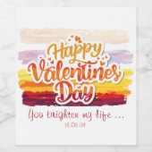 ハッピーヴァレンティーンズデイ引用文 ワインラベル (シングルラベル)