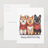 ハッピーヴァレンティーンズデイ柴犬ドッグス シーズンポストカード (正面/裏面)