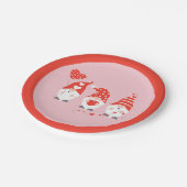 ハッピーヴァレンティーンズデイ格言レッド ペーパープレート (アングル)