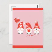 ハッピーヴァレンティーンズデイ格言レッド ポストカード (正面/裏面)