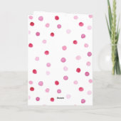 ハッピーヴァレンティーンズデイ私の愛ピンクの水玉模様スウィート カード (裏面)