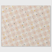 ハッピーヴァレンティーンズデイ紙吹雪ハートプレイド ラッピングペーパー (フラット)