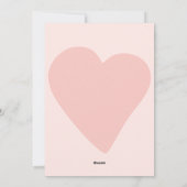 ハッピーヴァレンティーンズデーガーリー赤面ピンクハート シーズンカード (裏面)