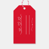 ハッピーヴァレンティーンズデーシンプルラベルレッド&ホワイトギフト ギフトタグ (裏面)