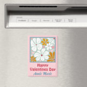 ハッピーヴァレンティーンズデーハートユニークボホの花 マグネット (インサイチュ (食洗機))