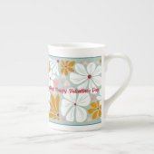 ハッピーヴァレンティーンズデーユニークハートボーフローラ ボーンチャイナマグカップ (右)