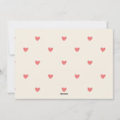 ハッピーヴァレンティーンズピンクフォトコラージファミリーカード シーズンカード (裏面)