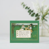 ハッピーヴィンテージアイリッシュチルドレンズセントパトリックの日 ポストカード (スタンド正面)