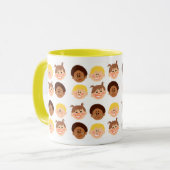 ハッピーヴィンテージキッズカワイイレトロスタイル マグカップ (正面左)