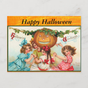 ハッピーヴィンテージハロウィーンポストカード ポストカード