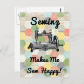 ハッピーヴィンテージ裁縫 ポストカード (正面/裏面)