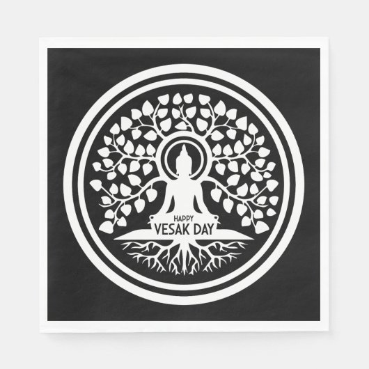 ハッピーヴェサックの日 スタンダードランチョンナプキン (正面)