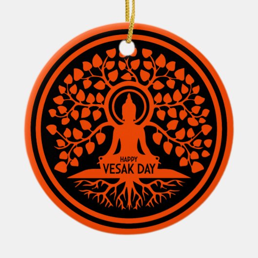 ハッピーヴェサックの日 セラミックオーナメント (正面)