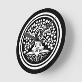 ハッピーヴェサックの日 ラウンド壁時計 (傾斜)