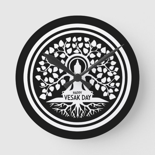 ハッピーヴェサックの日 ラウンド壁時計 (正面)