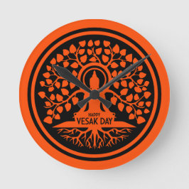 ハッピーヴェサックの日 ラウンド壁時計