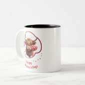 ハッピーヴェレンタインの日 – スウィートアートのキス ツートーンマグカップ (正面左)
