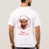 ハッピーヴェレンタインの日 – スウィートアートのキス Tシャツ (裏面)