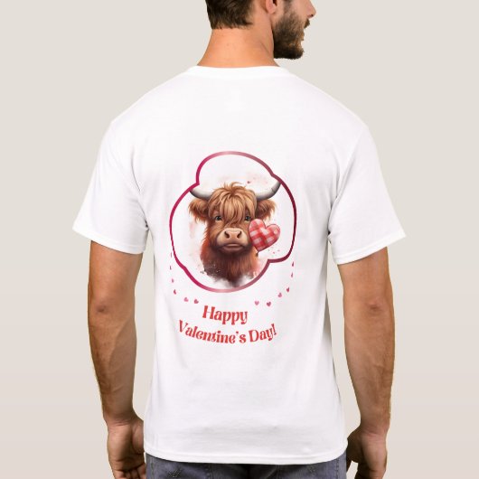 ハッピーヴェレンタインの日 – スウィートアートのキス Tシャツ (裏面)