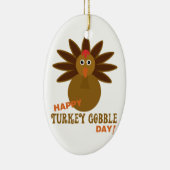 ハッピー七面鳥の一日の感謝祭 セラミックオーナメント (右)