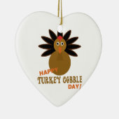 ハッピー七面鳥の一日の感謝祭 セラミックオーナメント (右)