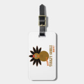 ハッピー七面鳥の一日の感謝祭 ラゲッジタグ (正面縦)