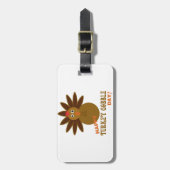 ハッピー七面鳥の一日の感謝祭 ラゲッジタグ (正面縦)