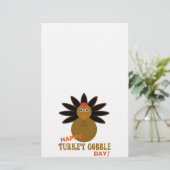 ハッピー七面鳥の一日の感謝祭 便箋 (スタンド正面)