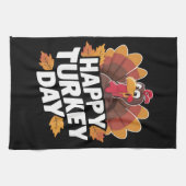 ハッピー七面鳥の日感謝祭の日ホリデーギフト キッチンタオル (横)