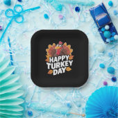ハッピー七面鳥の日感謝祭の日ホリデーギフト ペーパープレート (パーティー)