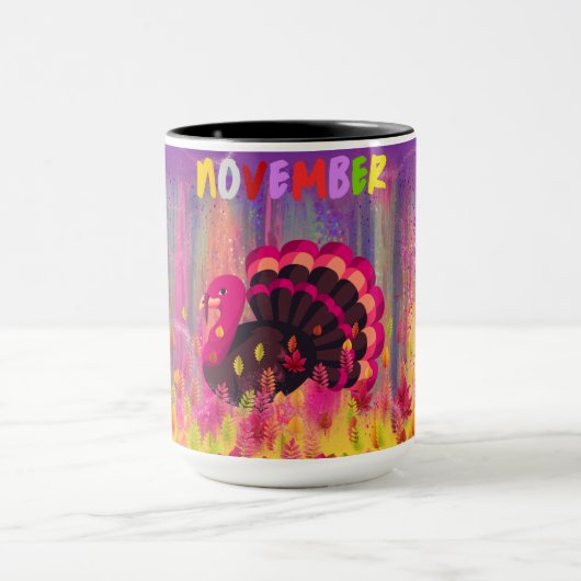 ハッピー七面鳥デイコーヒーマグ マグカップ (中央)