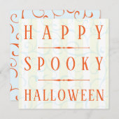 ハッピー不気味ハロウィーンカードテンプレート (正面/裏面)