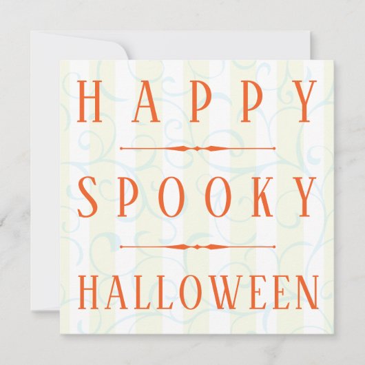 ハッピー不気味ハロウィーンカードテンプレート (正面)