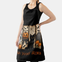 ハッピー不気味「ハロウィン幽霊黒猫