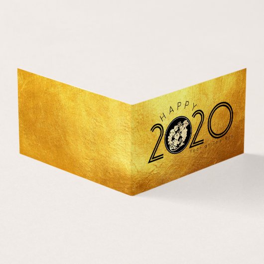 ハッピー中国のラット新年2020紙カット4紀元前 名刺 (外部)