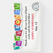 ハッピー企業のナースデーバナー 横断幕 (縦)