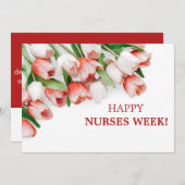 ハッピー企業のナースデーフローラグリーティングホリデー シーズンカード (正面/裏面)