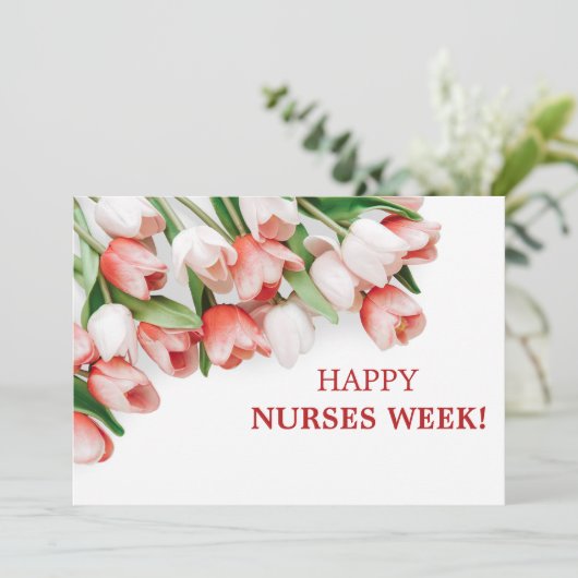 ハッピー企業のナースデーフローラグリーティングホリデー シーズンカード (スタンド正面)