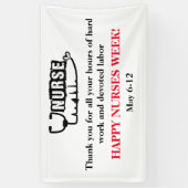 ハッピー企業のナース週間バナー 横断幕 (縦)