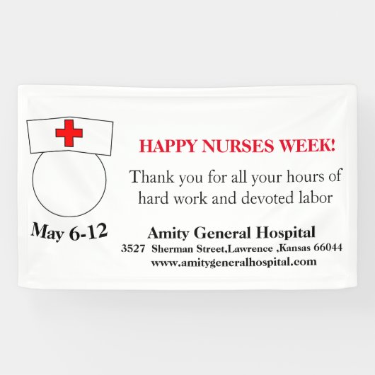 ハッピー企業のナース週間バナー 横断幕 (横)