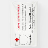 ハッピー企業のナース週間バナー 横断幕 (縦)