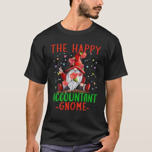 ハッピー会計士格言クリスマス会計士CH Tシャツ (正面)
