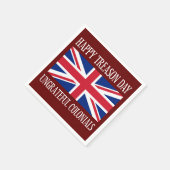 ハッピー会計日恩知らずの入植者7月4日 スタンダードカクテルナプキン (角)